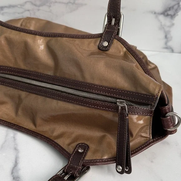 Tod's G-Line Easy Sacca Coated Canvas Tote Bag in Brown Bronze - Picture 8 of 16